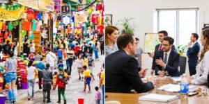 Two distinct business environments, one consumer, one business.