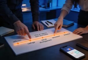 Agence application mobile structurant un projet étape par étape pour dirigeants