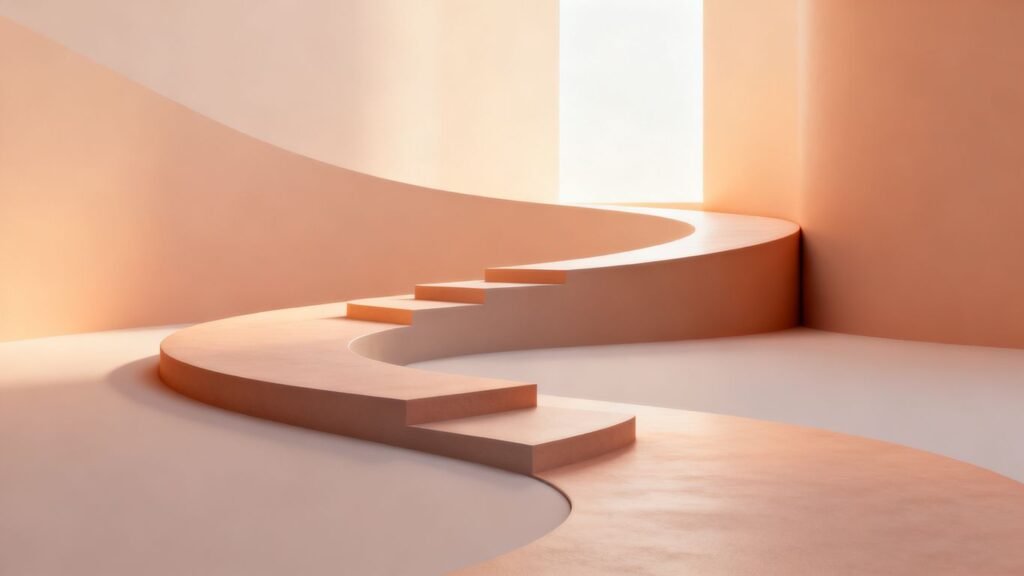 Chemin fluide avec des étapes claires vers un objectif