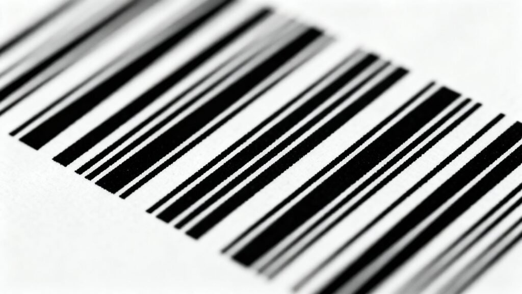 Code barre sur fond blanc