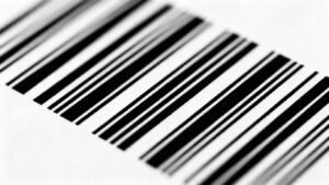 Code barre sur fond blanc