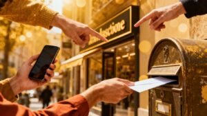 Points de contact de vente variés et connectés visuellement.